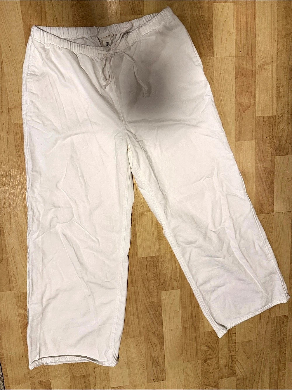 Wide Leg Pants in White Like New